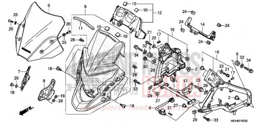 PANNEAU SUPERIEUR VFR1200XE de 2014